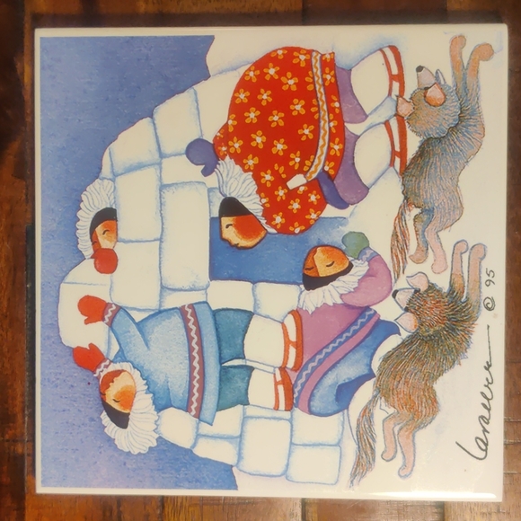 Barbara Lavallee Ceramic Trivet - Picture 1 of 3